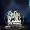BLACK PINK ακρυλικό , πλεξιγκλάς , χειροποίητο led φωτιστικό με βάση