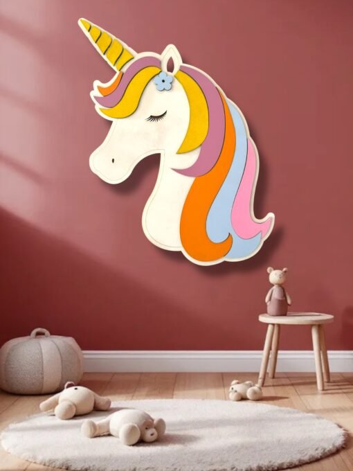 unicorn επιτοίχιο φωτιστικό για παιδικό δωμάτιο