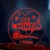 BE MINE ακρυλικό , πλεξιγκλάς , χειροποίητο led φωτιστικό με βάση