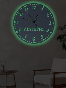 Ρολόι επιτοίχιο φωτιστικό για παιδικό δωμάτιο