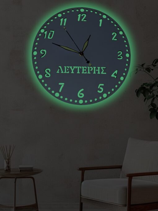 Ρολόι επιτοίχιο φωτιστικό για παιδικό δωμάτιο