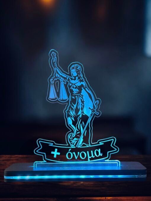 Χειροποίητο led διακοσμητικό φωτιστικό Δικηγορική Πλακέτα