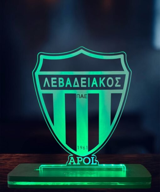 Λεβαδειακός ακρυλικό , πλεξιγκλάς , χειροποίητο led φωτιστικό με βάση
