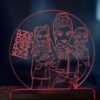 K POP - Huntrixακρυλικό , πλεξιγκλάς , χειροποίητο led φωτιστικό με βάση