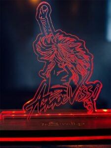 Απόλυτη Anna Vissi ακρυλικό , πλεξιγκλάς , χειροποίητο led φωτιστικό με βάση