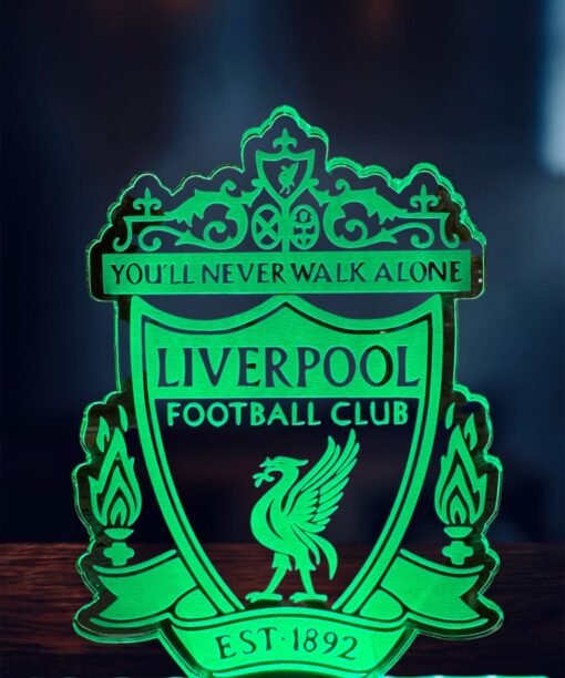 Λίβερπουλ - Liverpool FC ακρυλικό , πλεξιγκλάς , χειροποίητο led φωτιστικό με βάση
