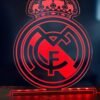Ρεάλ Μαδρίτης - Real Madrid ακρυλικό , πλεξιγκλάς , χειροποίητο led φωτιστικό με βάση