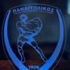 Παναιτωλικός ακρυλικό , πλεξιγκλάς , χειροποίητο led φωτιστικό με βάση