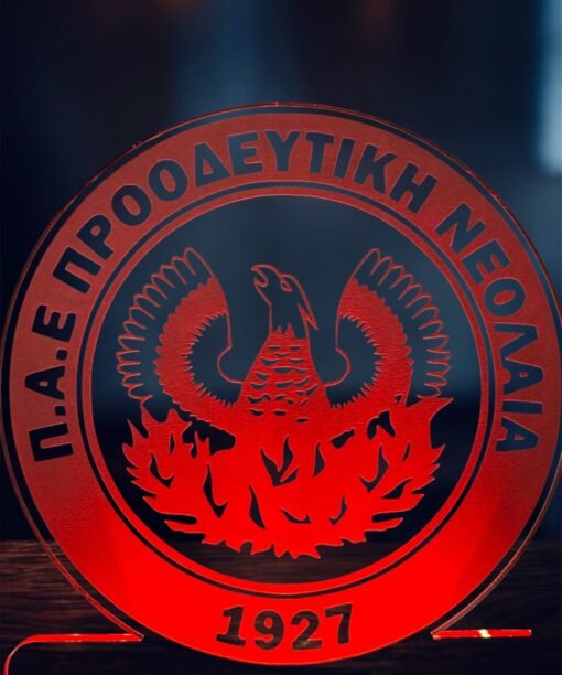 Προοδευτική ακρυλικό , πλεξιγκλάς , χειροποίητο led φωτιστικό με βάση