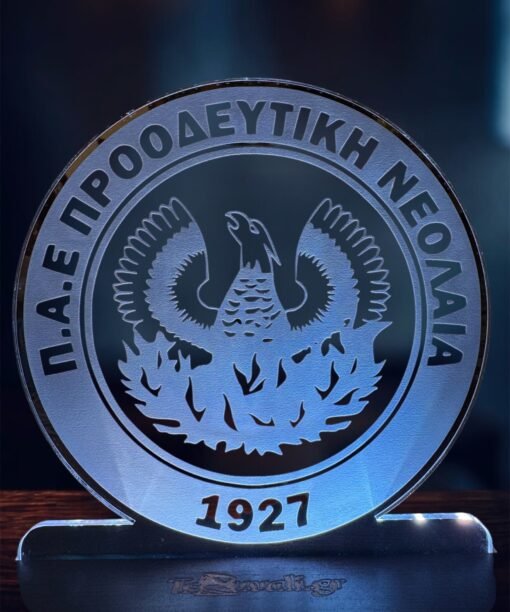 Προοδευτική ακρυλικό , πλεξιγκλάς , χειροποίητο led φωτιστικό με βάση