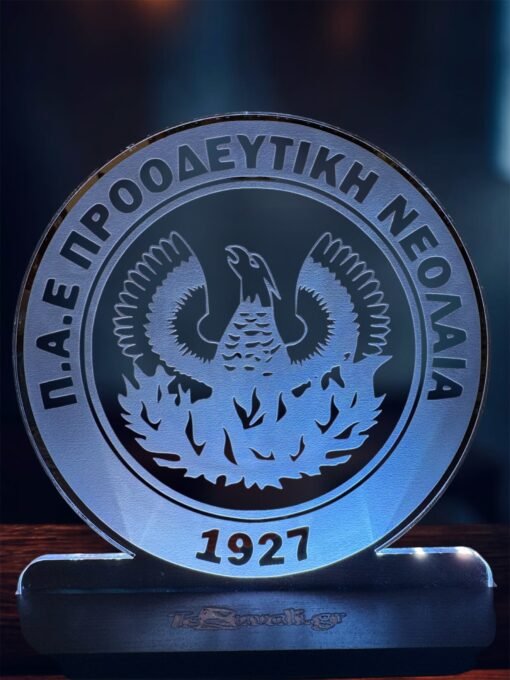Προοδευτική ακρυλικό , πλεξιγκλάς , χειροποίητο led φωτιστικό με βάση