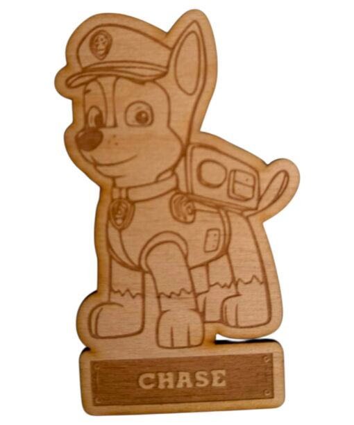 Ξύλινες Φιγούρες Paw Patrol για Παιδικά Πάρτυ με Όνομα & Κηρομπογιές